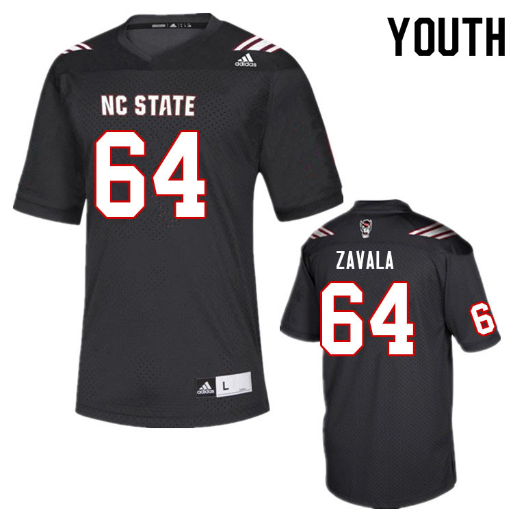 Youth #64 Chandler Zavala NC State Wolfpack College Football Jerseys Sale-Black